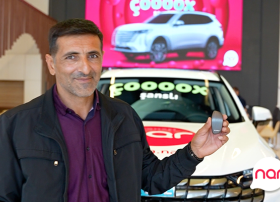 “Nar”ın “Çoox Şanslı” lotereyasının ilk avtomobil qalibi sükan arxasında!