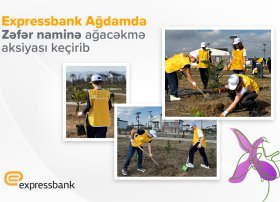 Expressbank Ağdamda “Zəfər naminə” ağacəkmə aksiyası keçirib.