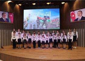 Azərbaycan və Türkiyədən olan şəhid övladları “Türk övladı” marşını səsləndiriblər -VİDEO