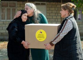 Yelo Bank Xocavənddə yaşayan şəhid ailələrinə Zəfər sovqatı təqdim edib