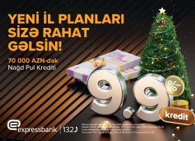 İllik 9.9-dan başlayan faiz dərəcəsilə nağd pul krediti