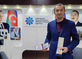 Fins.az saytının baş redaktoru yubiley medalı ilə təltif olunub