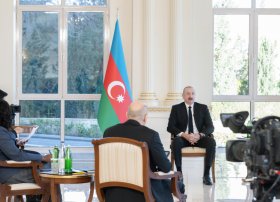 Prezident İlham Əliyev yerli televiziya kanallarına müsahibə verib