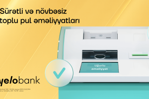 Yelo Bank müştərilərinin rahatlığı üçün toplu mədaxillər "KorpON" terminallarında!