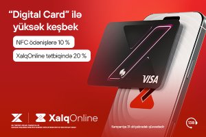 Xalq Bankdan Digital Card-la əməliyyatlara 20 %-dək keşbek!