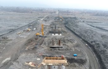 Qəbələdə Bum çayı üzərində yeni körpü inşa edilir