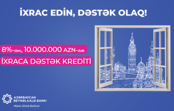 8%-dən və 10 milyon manatadək “İxraca dəstək” krediti!