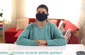 Səhiyyə Nazirliyi paylaşdı: Evdə parçadan maska belə hazırlanır – Video