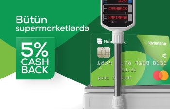 Marketlərdə alış-verişlərini Kartmane ilə edənlərə 5% cashback!