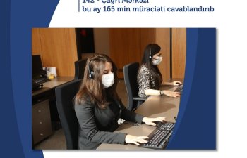 142 - Çağrı Mərkəzi bu ay 165 min müraciəti cavablandırıb