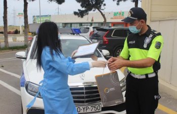 “Günay Sığorta” yol hərəkəti təhlükəsizliyini təmin edən polislərə təşəkkür etdi - FOTO