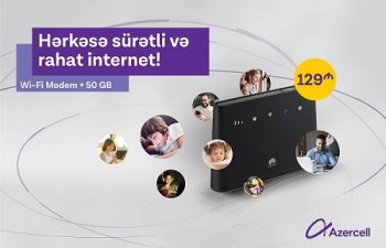 Azercell-in yeni 4G WiFi modemindən eyni zamanda 32 istifadəçi yararlana bilər