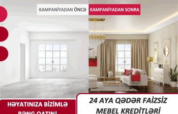 Embafnans 24 aya dək faizsiz mebel kreditini təqdim edir
