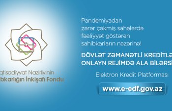 Elektron Kredit Platforması vasitəsi ilə 12,5 milyon manat olan kreditlərin ayrılacaq-RƏSMİ