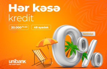 Unibank hər kəs üçün 0% komissiyalı kredit kampaniyası keçirir
