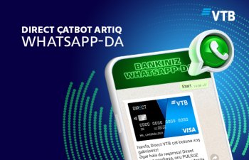 VTB (Azərbaycan) WhatsApp-da virtual köməkçi yaratdı