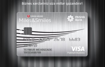 PAŞA Bank Azərbaycan bazarında ilk dəfə olaraq bonus milləri toplamaq imkanına malik unikal biznes kartı təqdim etdir