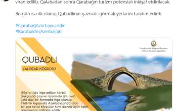 Qubadlının gəzməli-görməli yerləri haqqında video çarx hazırlanıb