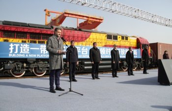 Türkiyədən Çinə gələn ilk ixrac qatarının qarşılanma mərasimi olub