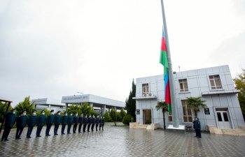 Biləsuvar gömrük postunda bayrağımız 35 metr hündürlükdə dalğalanacaq
