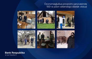 Bank Respublika sosial müdafiəyə ehtiyacı olan 100-a yaxın vətəndaşa dəstək oldu