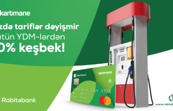 Tariflər dəyişmir - Bütün YDM-lərdən 10% keşbek!