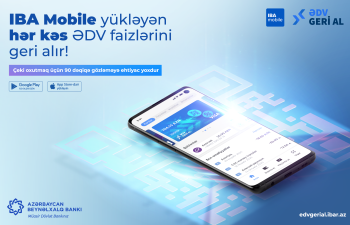 IBA Mobile yükləyən hər kəs ƏDV faizlərini geri alır