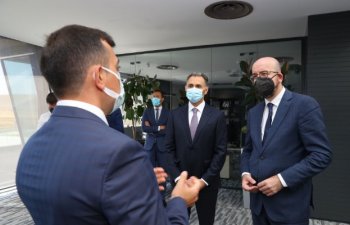 Şarl Mişel “Azərkosmos”da - Fotolar