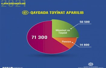 Bu ilin ilk yarısında e-qaydada pensiya təyinatının sayı açıqlanıb