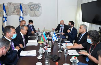 Mikayıl Cabbarov İsrailin xarici işlər naziri ilə görüşüb