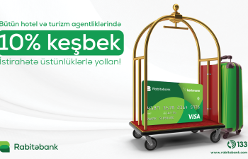 Kartmane ilə bütün turizm agentlikləri və hotellərdə 10% keşbek!