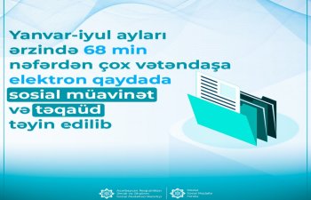 Bu il 68 mindən çox vətəndaşa elektron qaydada sosial müavinət və təqaüd təyin olunub