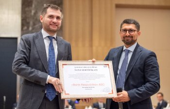  “Bank Respublika”nın Müşahidə Şurasının sədri Şakir Rəhimova “Qarabağ Dirçəliş Fondu”nun xüsusi sertifikatı təqdim olundu