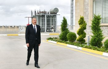 İlham Əliyev Bakıda yarımstansiyanın açılışında