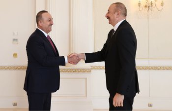 İlham Əliyev Çavuşoğlu ilə görüşdü