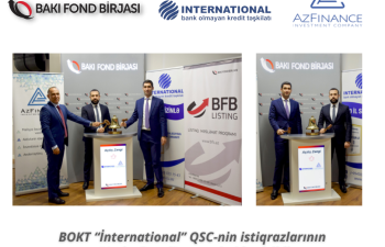 BOKT “İnternational” QSC-nin istiqrazlarının  “Açılış Zəngi” mərasimi keçirildi