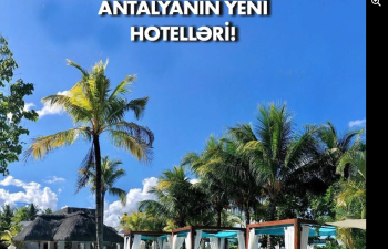 Antalyanın yeni hotellərinə TUR