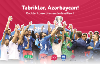 “Nar” minifutbol üzrə milli komandamızı təbrik edir!