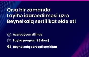 PMO.az Layihə düşüncə məktəbi – 1 ay ərzində beynəlxalq sertifikat alma imkanı təqdim edir