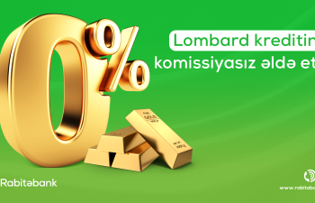 Rabitəbank “Lombard Krediti”nin komissiya faizlərini sıfırladı!