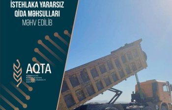 İstehlaka yararsız qida məhsulları məhv edilib
