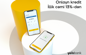 Yelo Bank-dan 50 000 AZN-dək onlayn kredit