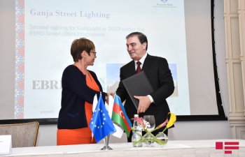 AYİB ilə Gəncədə küçələrin işıqlandırılması layihəsinin icrasına dair müqavilə imzalanıb
