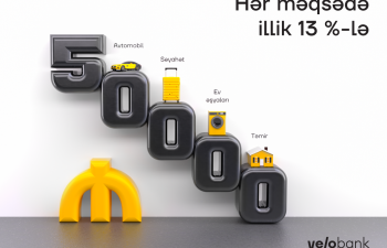 Yelo Bank-dan planlarınız üçün 50000 AZN-dək kredit