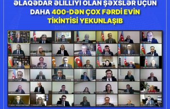 Şəhid ailələri və müharibə əlilləri üçün daha 400-dən çox fərdi evin tikintisi yekunlaşıb