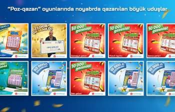 “Azərlotereya”nın “Poz-Qazan” oyunlarında noyabrda 10 böyük uduş qazanıldı