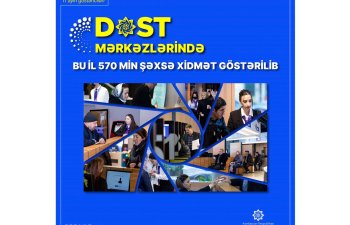 DOST mərkəzlərində bu il 570 min şəxsə xidmət göstərilib