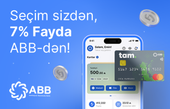 İstənilən ABB kartınızla pos-terminal ödənişlərində 7% əlavə Fayda