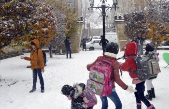 Qarlı havanın Bakıda dərsə davamiyyətə təsiri açıqlanıb - RƏSMİ