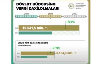 Mikayıl Cabbarov: 2022-ci ildə dövlət büdcəsinə vergi daxilolmaları 82,2 faiz artıb